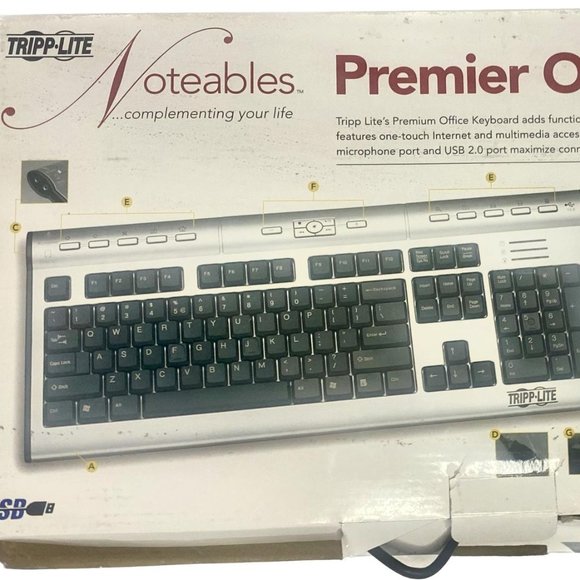 Tripp-Lite Noteables Premier Office Keyboard- Like New - Picture 3 of 7